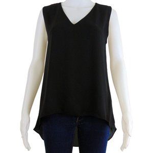 NEW - Black Sheer Hi Low Tapered Top Size XS